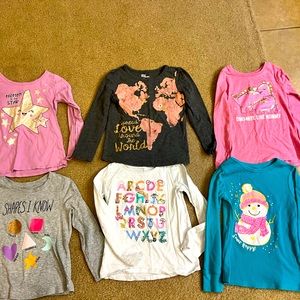 Bundle girls size 5T- long sleeve t-shirts